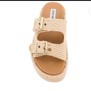 Steve Madden Tan Buckle Sandals